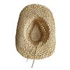 Corn Husk Material Cowboy Western Straw Hat Rhinestone Accessories  With Upturned Brim Sun Protection Cowboy Hat Sombrero Cowboy