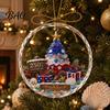Festival Celebration Supplies Ocean Themed Christmas Ornaments, Lighthouse/Wreath/Santa Claus/Xmas Tree/Snowman/Deer Hanging Winter Wonderland