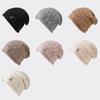 Pălărie tricotată Pălărie de iarnă cu două straturi groase de blană de iepure Pălărie caldă pentru femei în aer liber