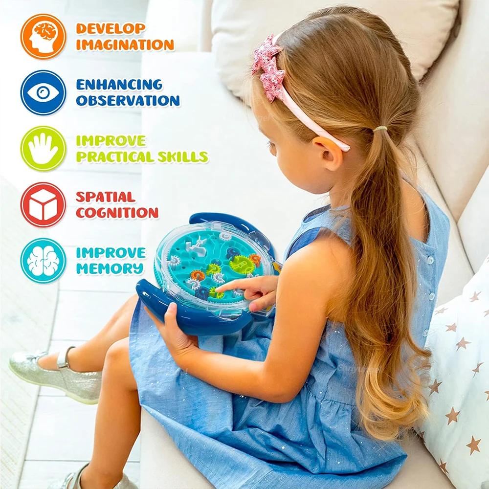 3D Kugel Balance Puzzle Spielzeug Gedächtnis Sequentielles Labyrinth Spiel Montessori Lernspielzeug Geburtstags- Weihnachtsgeschenke für Kinder Mädchen Jungen