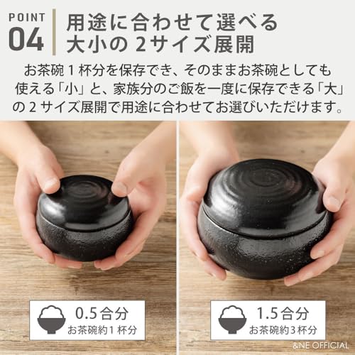 &NE Banko-Keramik Kleiner Reiskocher (Ohitsu) - Hase zu Ke, Weiß, Fasst 1 Portion Reis (0,5 Tassen), Hergestellt in Japan, Keramik, Mikrowellen- und Ofenfest, Hitzebeständig