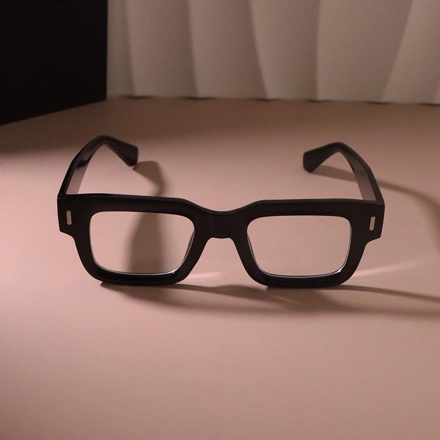 Fritids Retro Rektangulært Brilleinnfatning Mannlig Enkelt Klart Glass Merke Gjennomsiktig Glass Fritidsbriller Menn Kvinner