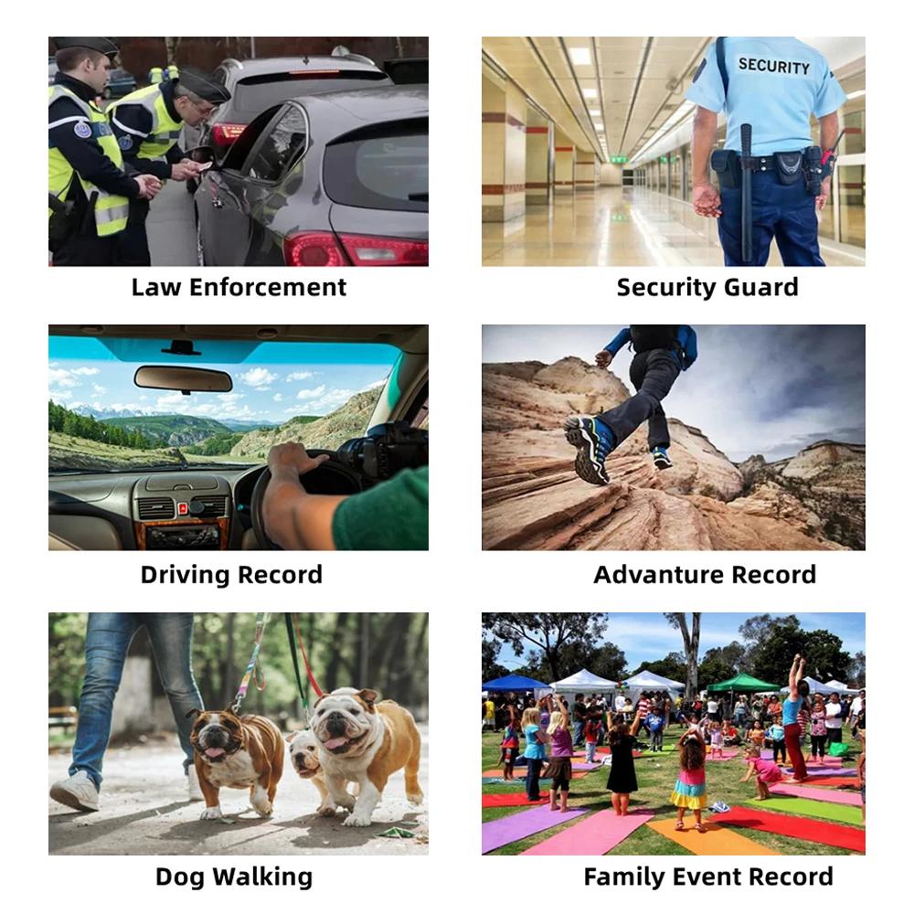 4K HD Mini Camera with HD IPS Screen Back Clip Police Recorder Portable Body Camera Motion Detection IR Night Vision