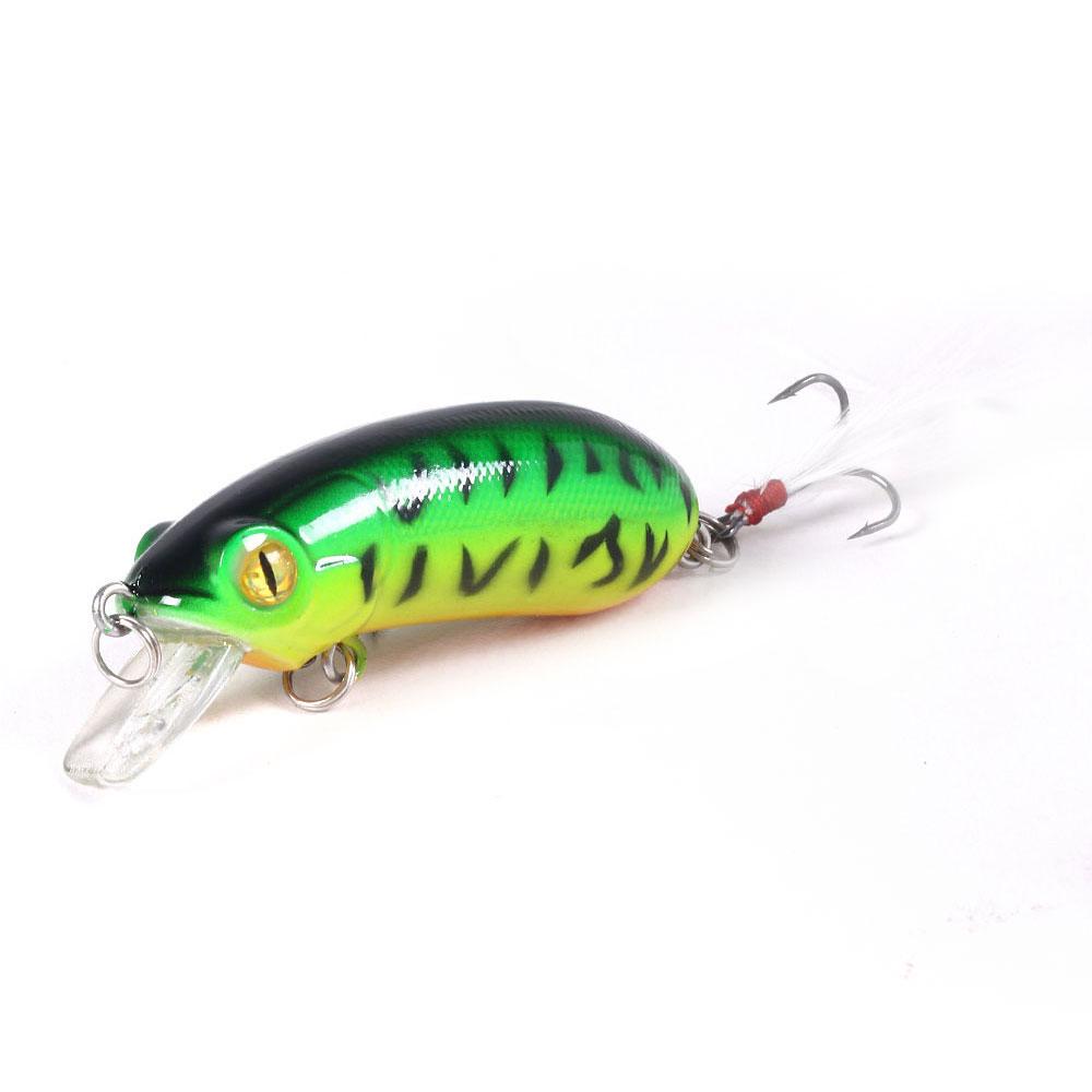 

1 шт. HENGJIA Minnow Crankbait 6 см 10 г пластиковая рыболовная воблер на щуку рыболовные снасти оборудование зелёный/серебряный