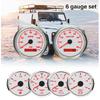 ELING 6 Gauge Set 85mm 200km/h 160MPH GPS Speedometer Tachometer 52mm 0-120℃ Water Temp Oil Pressure Fuel Level Voltmeter 12V