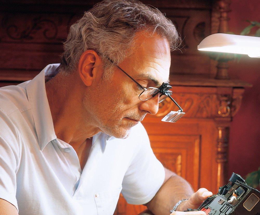 ESCHENBACH Lab Clip Magnifying Binocular 1 Lens Glasses, Type, 2.5x Magnification, Set, 1646-25