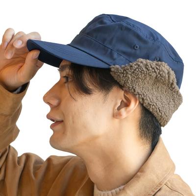 ICHIYON Ušatá čiapka Boa Polyrail Letecká čiapka Klobúk Pilotná čiapka Ochrana pred chladom Ľahká Vonkajšia kempingová Čierna kožušina Boa [14+ PLUS] Pánska / 103805-181-103