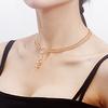 Europe, America, Fashion Double-layer Snake Pendant Necklace Summer Ins Niche High-end Necklace Light Luxury Style
