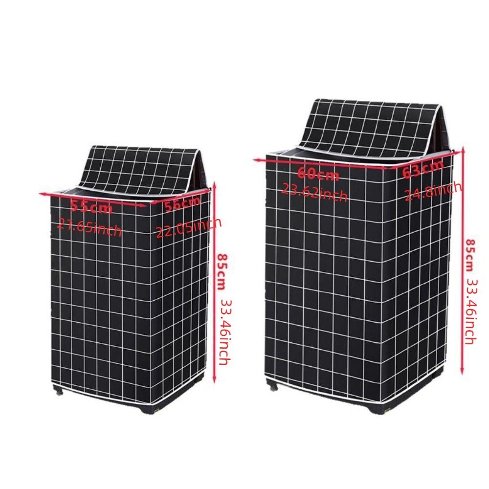 Grid Stripe Dustproof  Washer Cover Waterproof Laundry Dryer Protect Cover  for Washing Machine