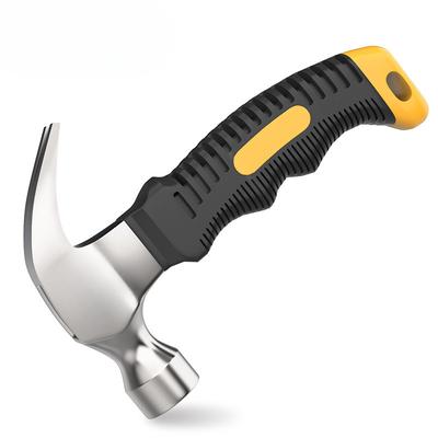 1pc Mini Rubber Grip Hammer, High Carbon Steel, Portable Claw Hammer for Home Use, Woodworking Nail Puller