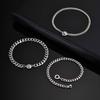 Men's Cuban Chain Bracelets with Circular Pressing Button,Waterproof Stainless Steel Chain Links Wrisbtand,Casual Jewelry Gifts
