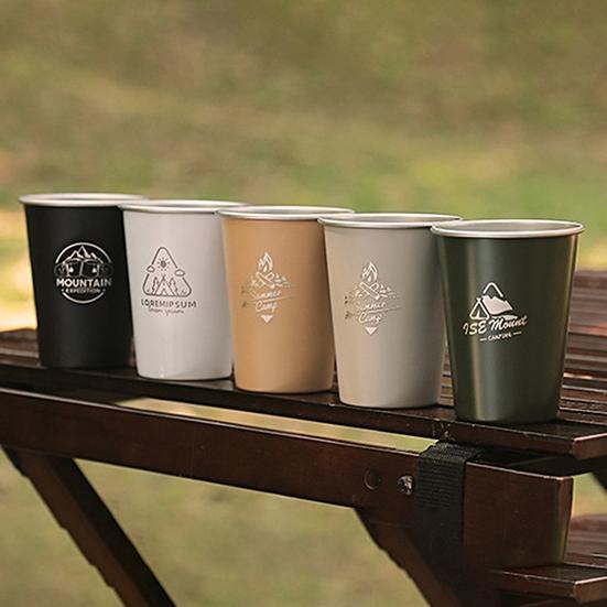 Yousheng 350ml Coffee Cup Heat Resistant Large Capacity Paint Treatment Stainless Steel Camping Milk Beer Cup Outdoor Supplies
