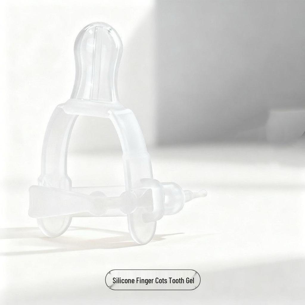 Silicone Baby Teether Pacifier Ring: Anti-Sucking Finger Cot Bracelet for Teething Relief