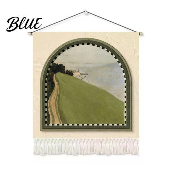 Fabric Wall Tapestry Easy Install Living Room French Vintage Maillard Tapestry Decor Retro Hanging