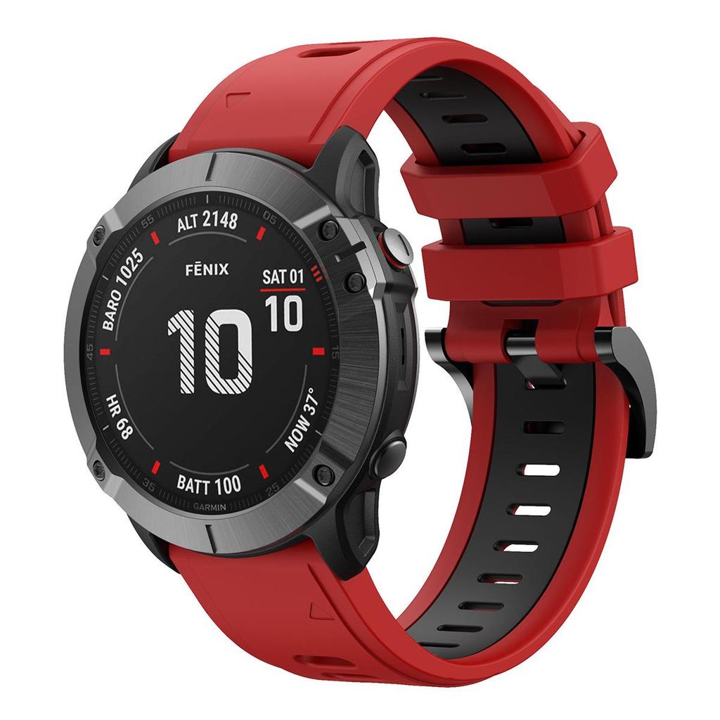 Zweifarbiges Silikonarmband mit Schnellverschluss für Garmin Fenix 8/7/7X Pro und Fenix Gen 2