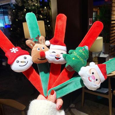2024 Weihnachts-Plüsch 3D-Cartoon Schnapparmband & Haaraccessoire Geschenk