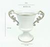 NEW Metal Urn Planter Trophy Cup Flower Vase Bow Vintage Style Flower Pot Wedding Centerpieces Vase for Wedding Party Decoration