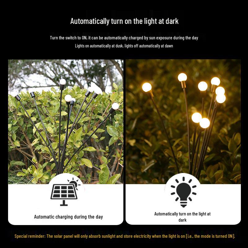 Waterproof Solar Firefly Courtyard Lights for Garden and Villa Decor