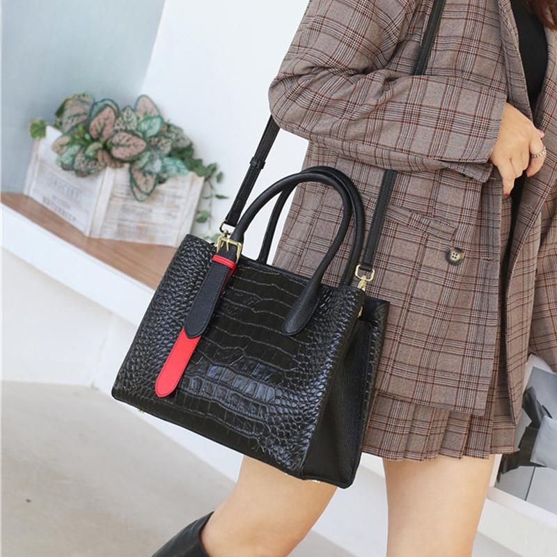 Handbag Genuine Leather Handbag for Women Middle-aged Mother Large Capacity Hundred Hand Bill Shoulder Bag for Women Crossbody Bag