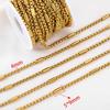 No Fade 0.5M 1M Stainless Steel Gold Plated Punk Cuban Link Chain DIY Chain for Men Choker Women Hip Hop Jewelry Making Supplie