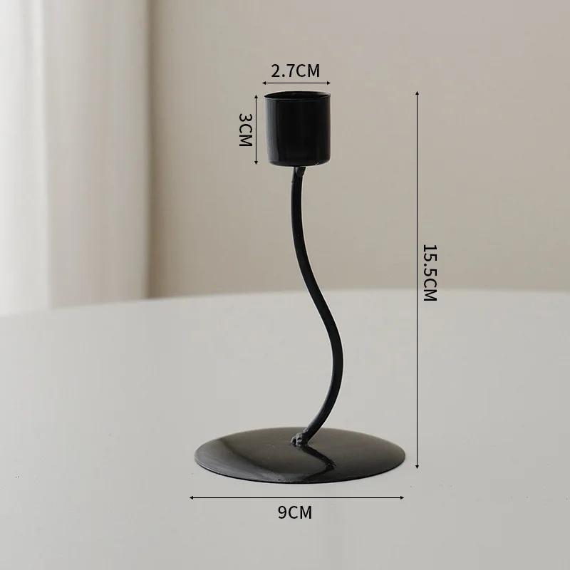 2026 Hot Metal Style Candle Holders Simple Golden Wedding Decoration Bar Party Living Room Home Decor Candlestick Tabletop Decor