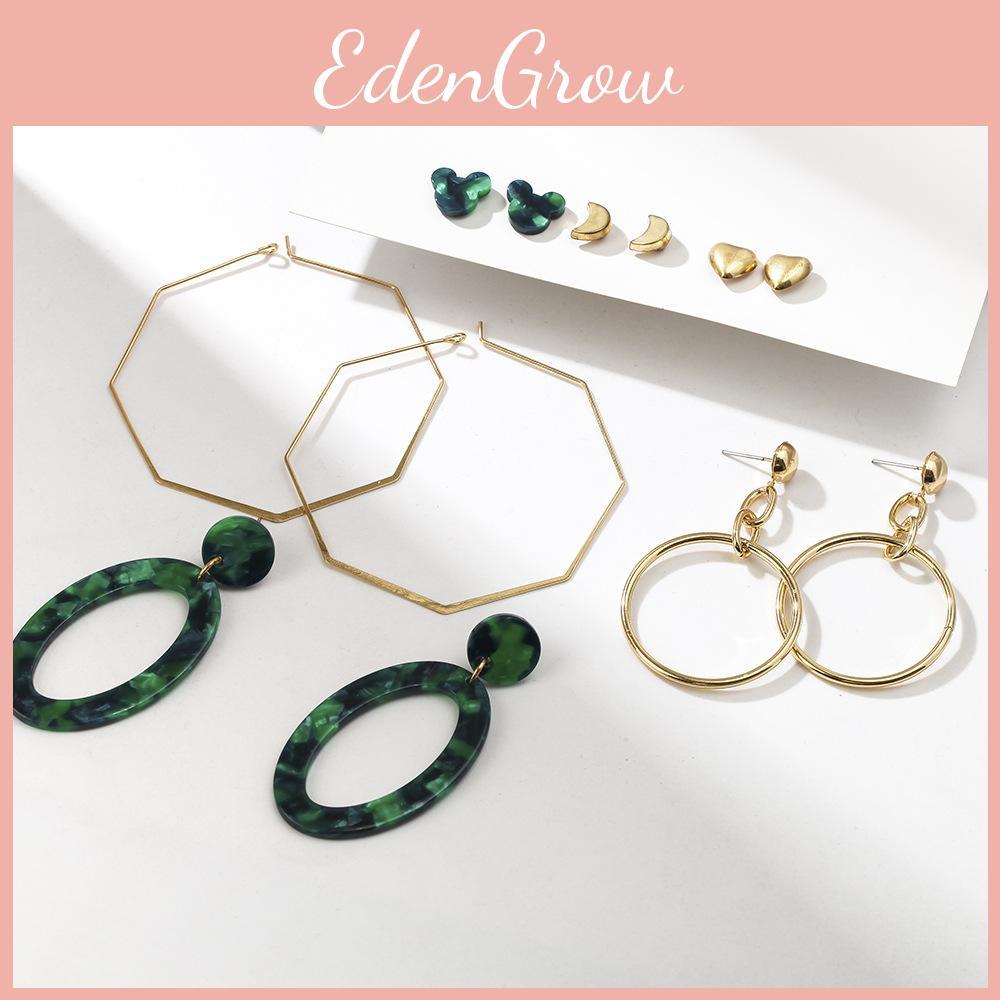 Stylish Alloy Dangle Earrings Geometric Design Minimalist Womens Jewelry