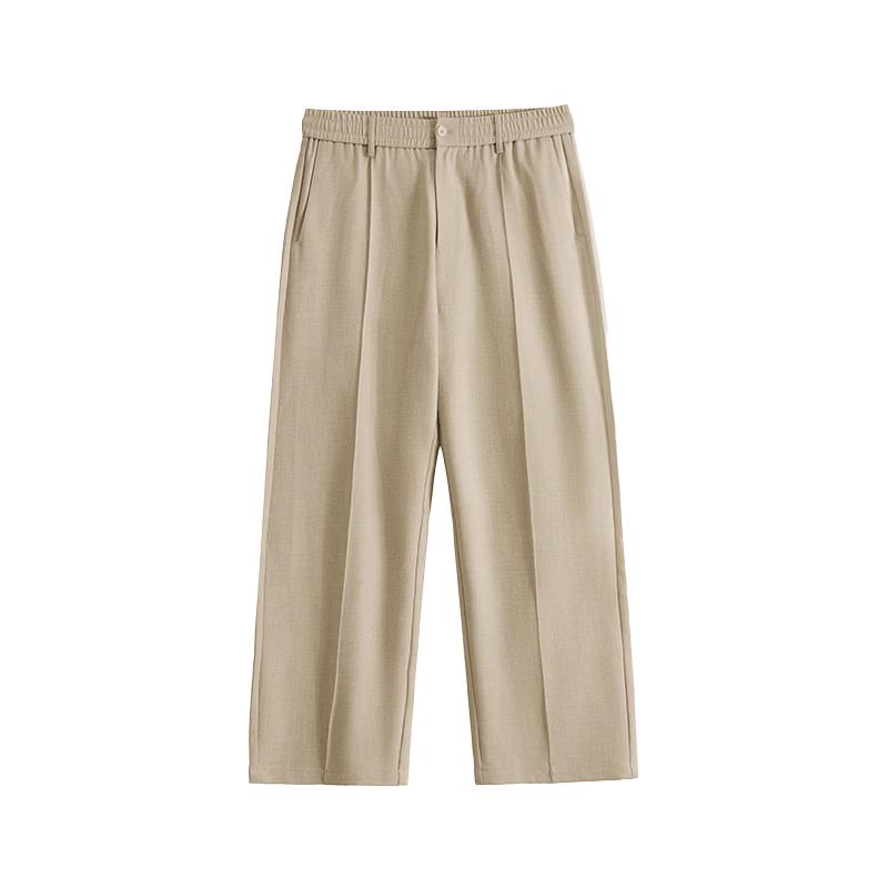 HAUT TON Men's Old Money Style Textured Straight-Leg Pants