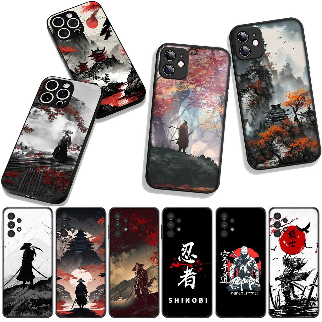 Cover for Apple iPhone 17 16 11 Pro XS Max XR 6 7 8 Plus 16E SE 2020 Air 5 SE2 Phone Case Japan Samurai Skeleton Bushido Ninja