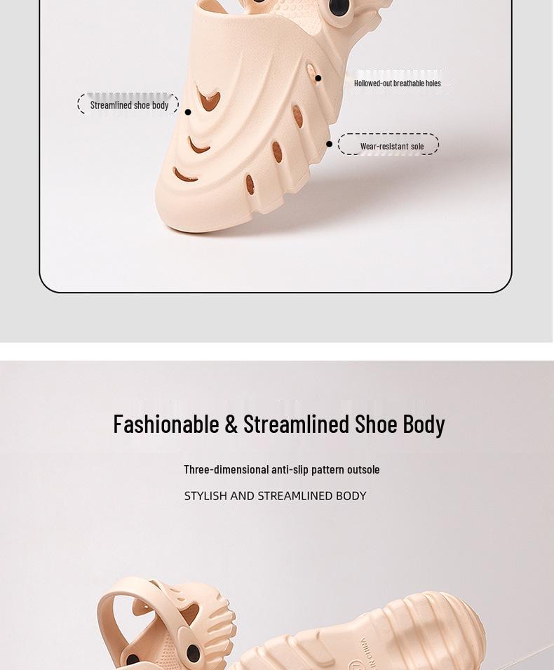 2024 Breathable Closed-Toe Sandals: Casual Beach & Garden Shoes for Couples