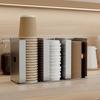 Cup Dispenser Holder Organizer Lid Storage Rack Divider Stainless Steel Space Saving