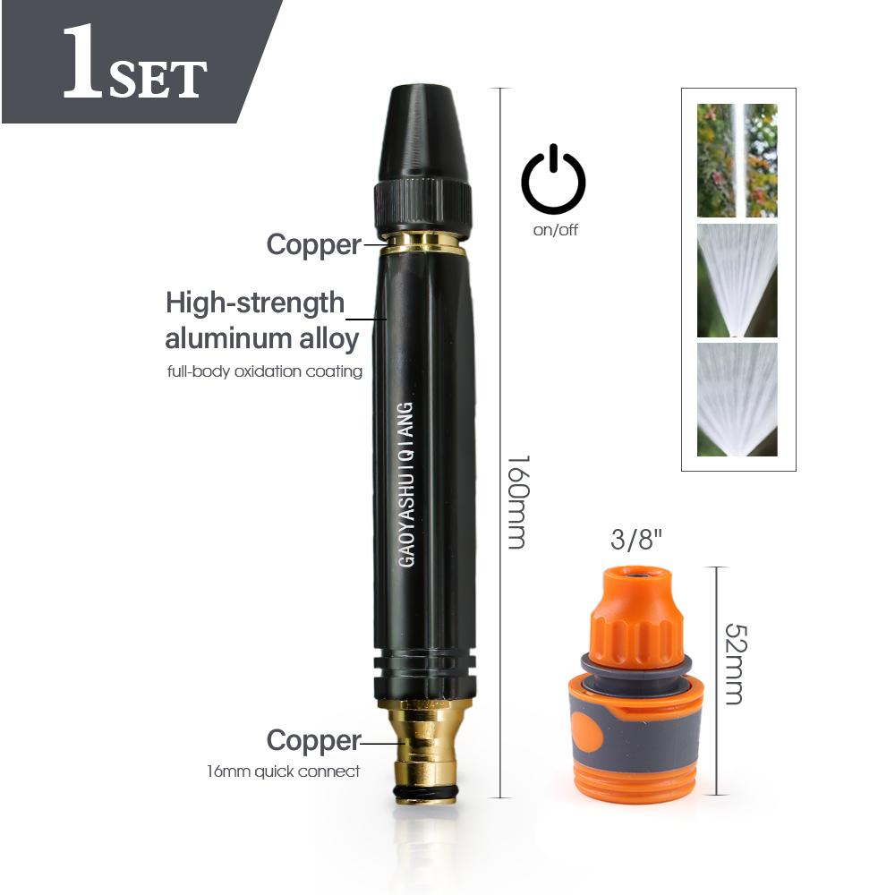 Garden Water Gun 3/8" 1/2" 3/4" Nti-slip Quick Connect Hose Accessories Gardening Watering Flowers Cleaning Cars Washing Ground