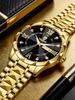 Business Fashion Stainless Steel Men's Roman Luminous Quartz Watch A Birthday Gift for Him Suitable for Daily Wear