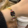 Color Beaded Bracelet Kitty Cat Head Cartoon Color Love New Children's Fun Cute Cat Style Bracelet