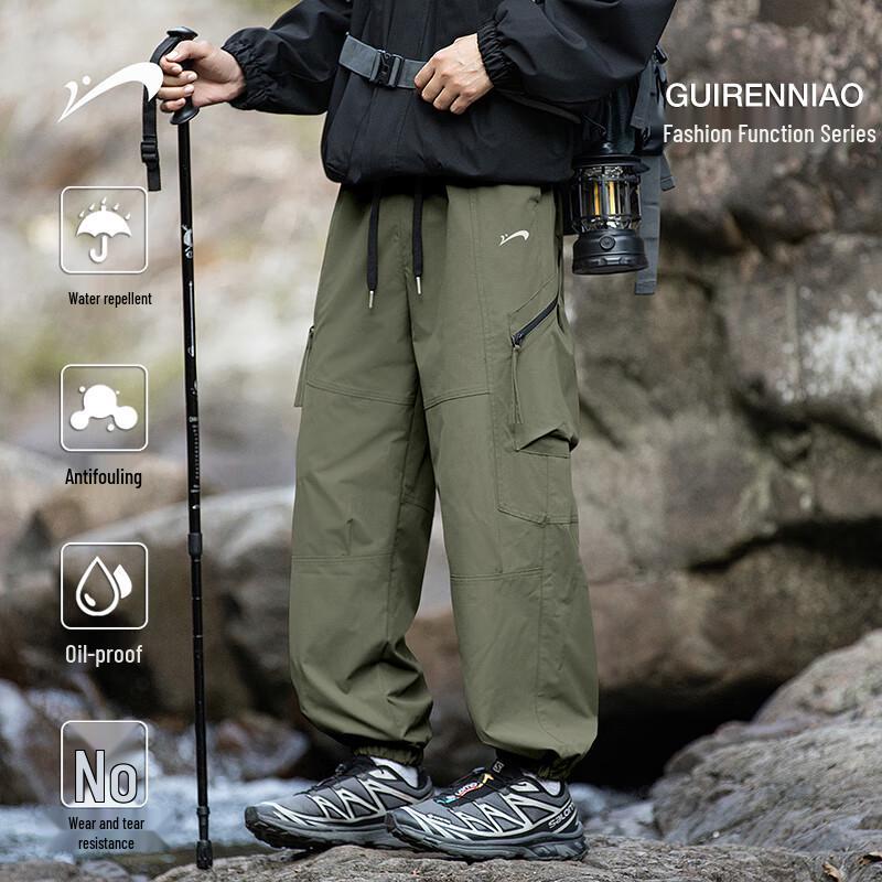 Guirenniao Men s Outdoor Straight-Leg Cargo Pants 2XL