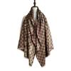 Plaid scarf women's autumn and winter versatile imitation cashmere air-conditioned room oversized shawl with double-sided warm scarf