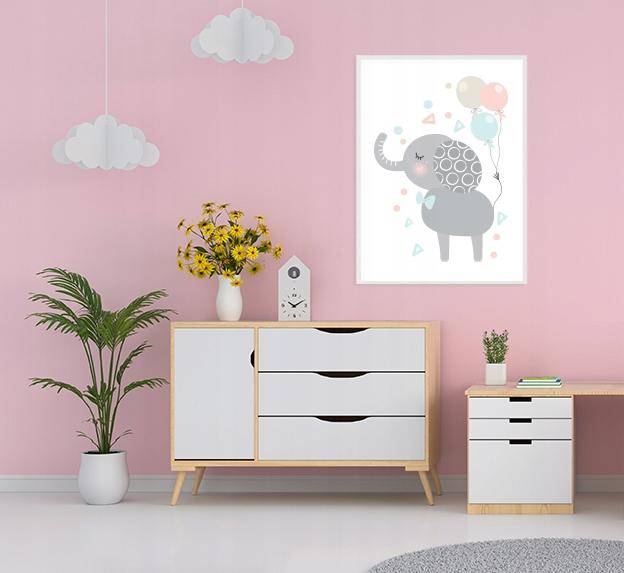 Picture Poster In a Frame A4 Cm Elephant PD210