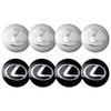 BJYL6 Interior Stickers 56/60MM 4Pcs Car Wheel Center Hub Caps Logo Cover Emblem Stickers For Lexus GC UX NX LX RX GX CT200h F Sport E