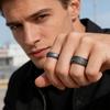 Trendy Distressed Stainless Steel Men's Retro Style Fashion Ring
