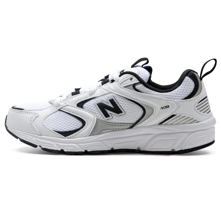 New Balance 408 Comfortable Fabric Leather Durable Breathable Lightweight Low-Top Running Shoes Unisex Sneakers White Black ML408I