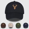 Goldener Hirschkopf Gestickte Baseballkappe Weich Und Bequem Leicht Und Atmungsaktiv Verstellbar Retro Outdoor-Stil Raffiniert