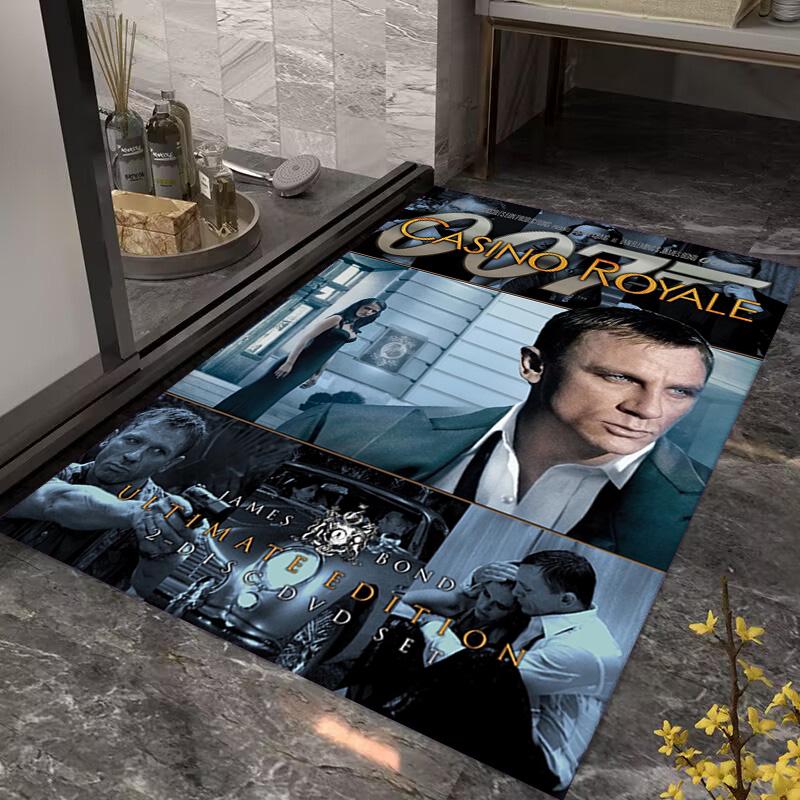Iconic Gun Logo Design Carpet Doormat Printing Room Protective Pad Dormitory Decoration