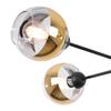 Asturia Black Ceiling Lamp 4-Flat Golden Lamp E27