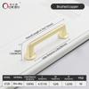 Oukali Modern Luxury Furniture Cabinet Handle Kitchen Drawer Zinc Alloy Brushed Copper Wardrobe Pull Knob Handles