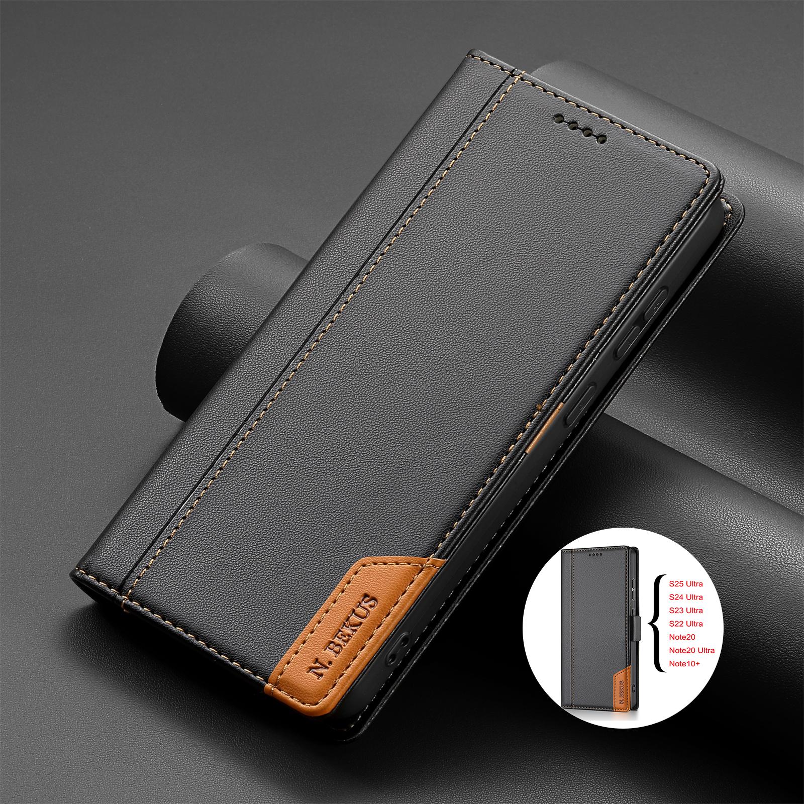 

Leather Flip Case For Samsung Galaxy S25 S24 Plus S23 S22 S21 S20 Ultra FE S25Edge S10 S9 Magnetic Wallet Card Cover Galaxy S25