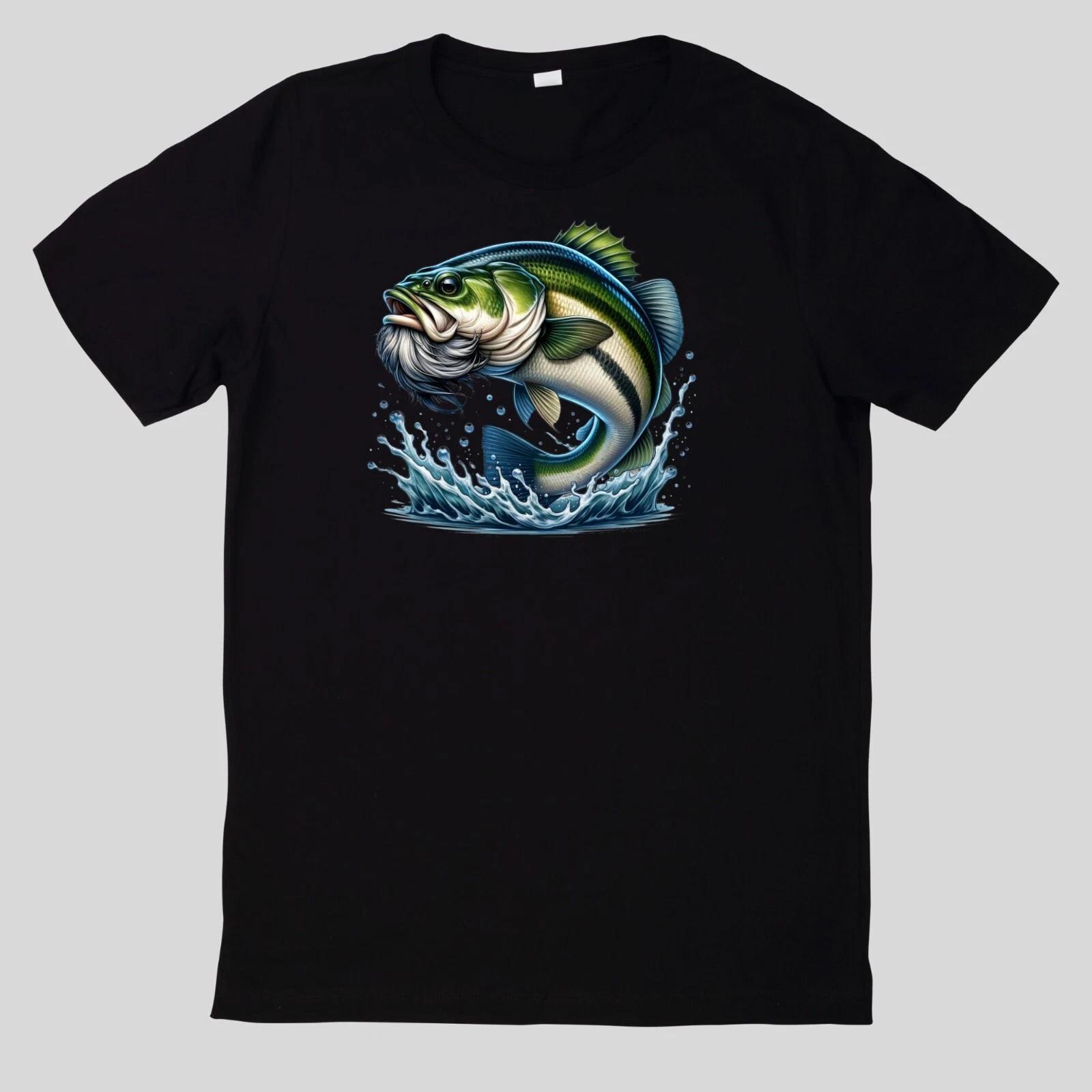 T-Shirt Aquarell Lustiges Bassangeln XXL