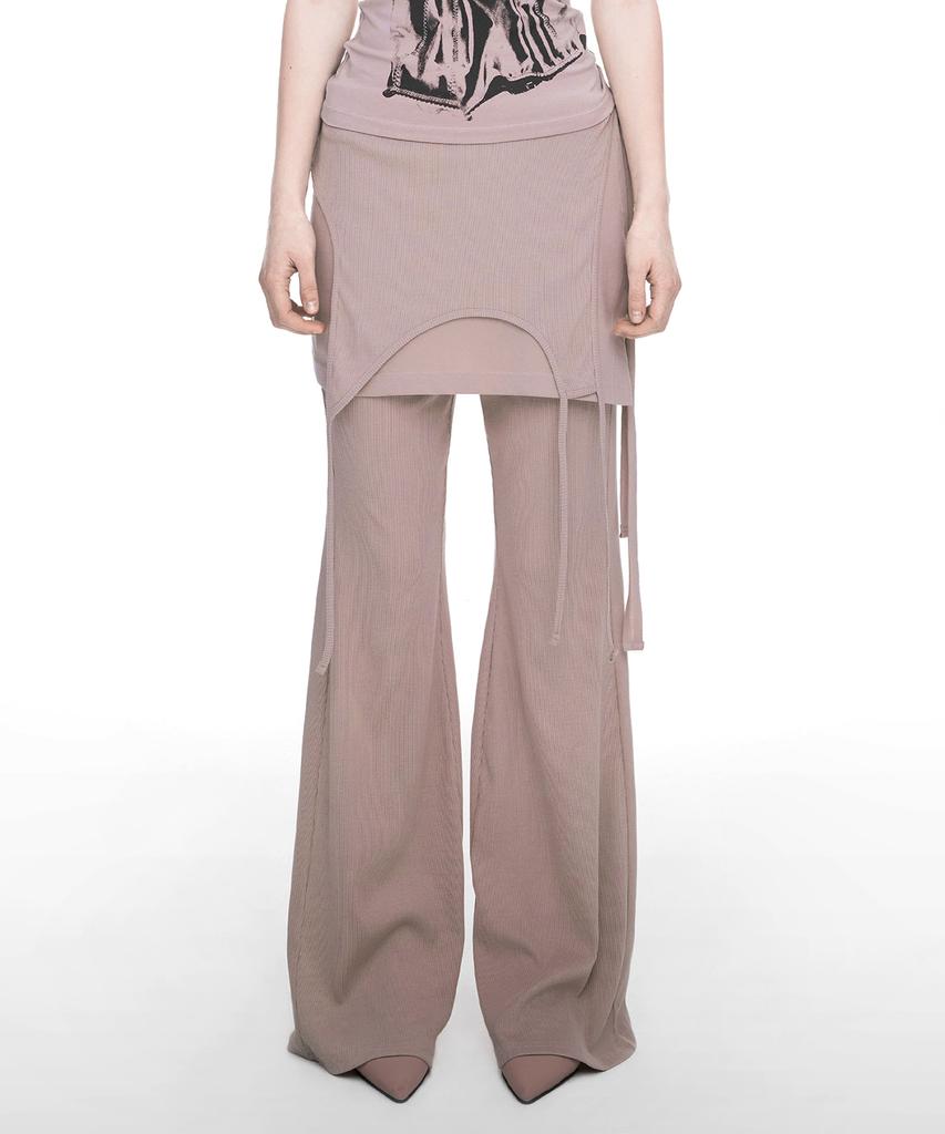 Nash Mixed Layered Skirt Pants Dusty Pink