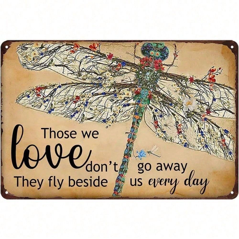 

Metal Poster Dragonfly Garden Vintage Wall Decor Fence Gate Art