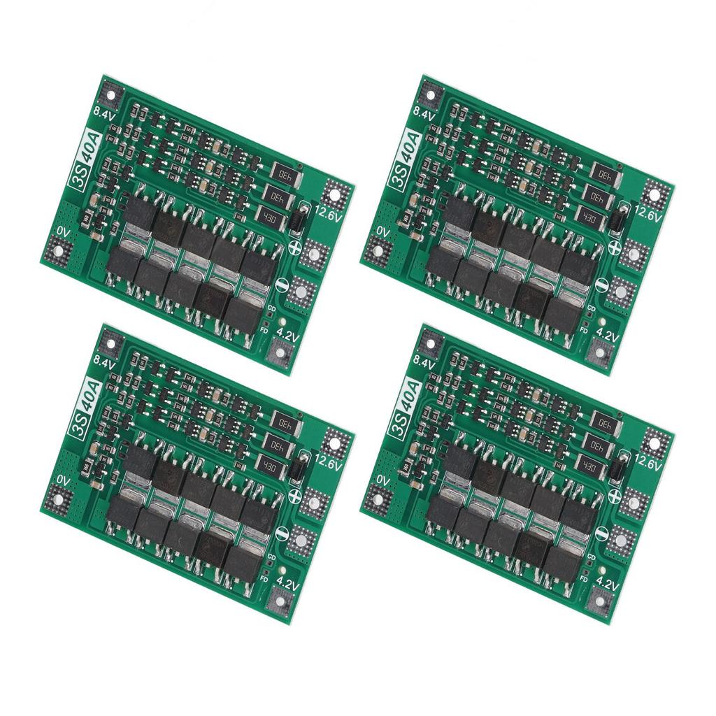 4Pcs Lithium Battery Protection Board PCB 3 String MOS Transistor Accurate Lithium Battery Equalizer