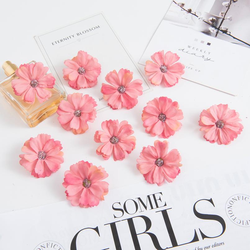 10/20pcs Artificial Flowers Cheap Daisy Heads Mini Home Wedding Decorations Diy Scrapbooks Fake Plants Festival Wreath Headdress