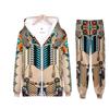 Conjunto Casual con Sudadera con Cremallera y Pantalones Jogger Estampado 3D Indio 2025